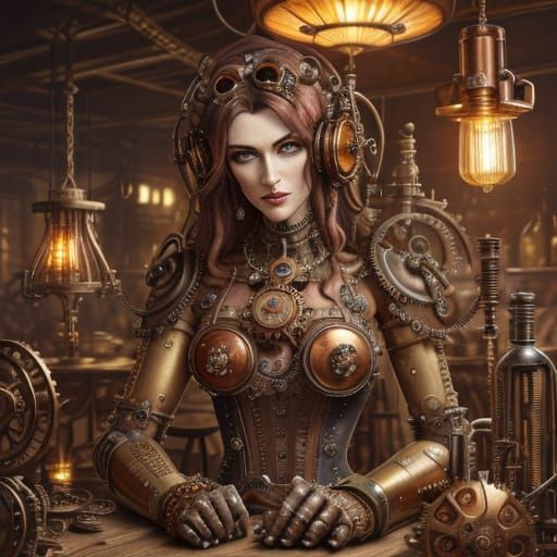 Steampunk Fruit Salad with Clockwork Gears