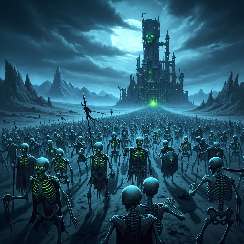 Skeleton Army Marches on Skull Castle in Bonelands