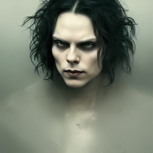 Beautiful Ville Valo, meticulously detailed, hyper realistic, gothic, head and shoulders portrait, 8k resolution concept...