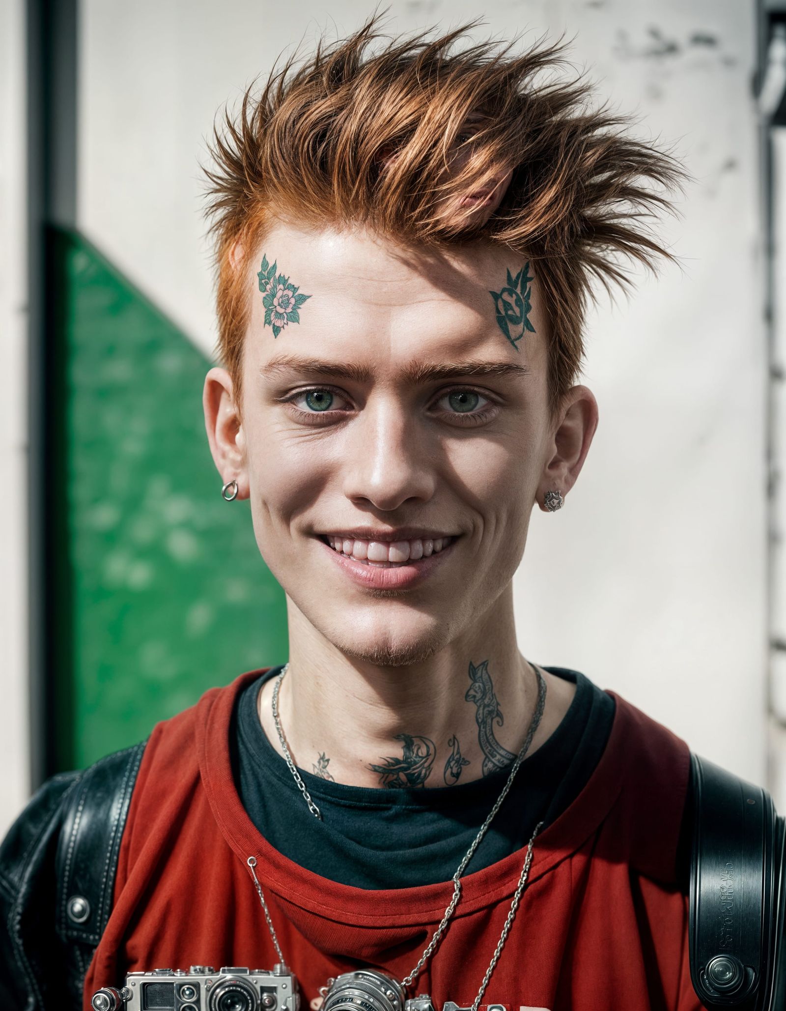 Irish Punk Teen Portrait in Photorealistic Style