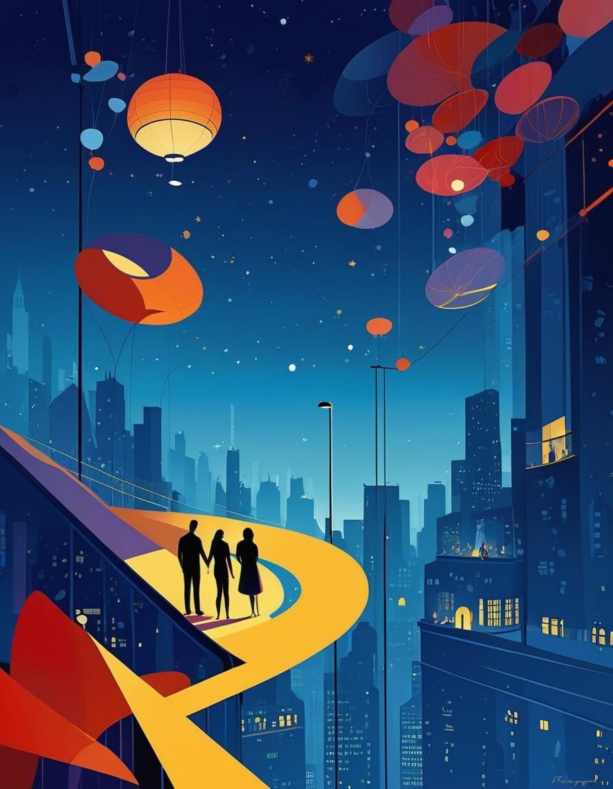 Vibrant People United in Cel-Shaded Illustration