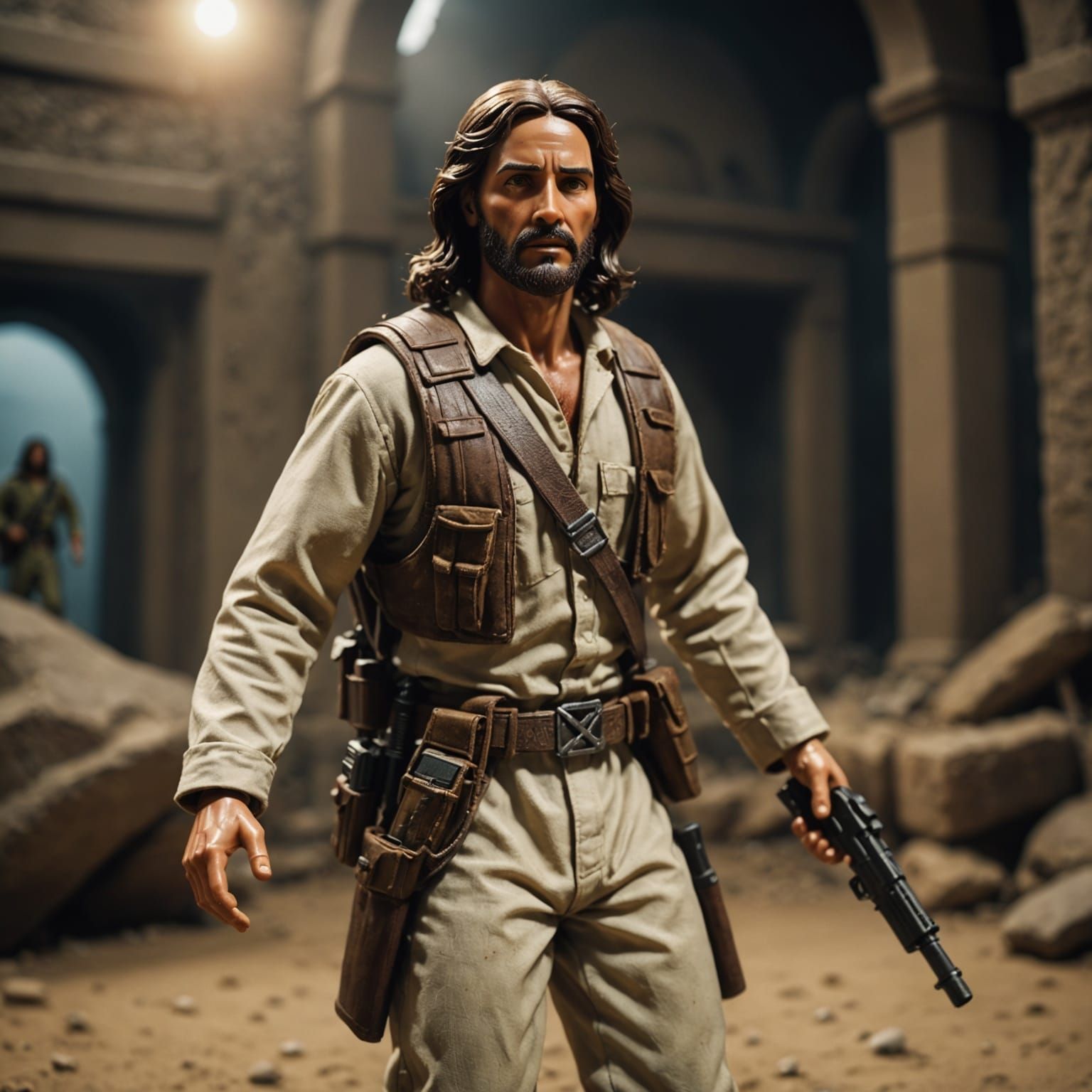 Jesus Action Figure in Cinematic Display