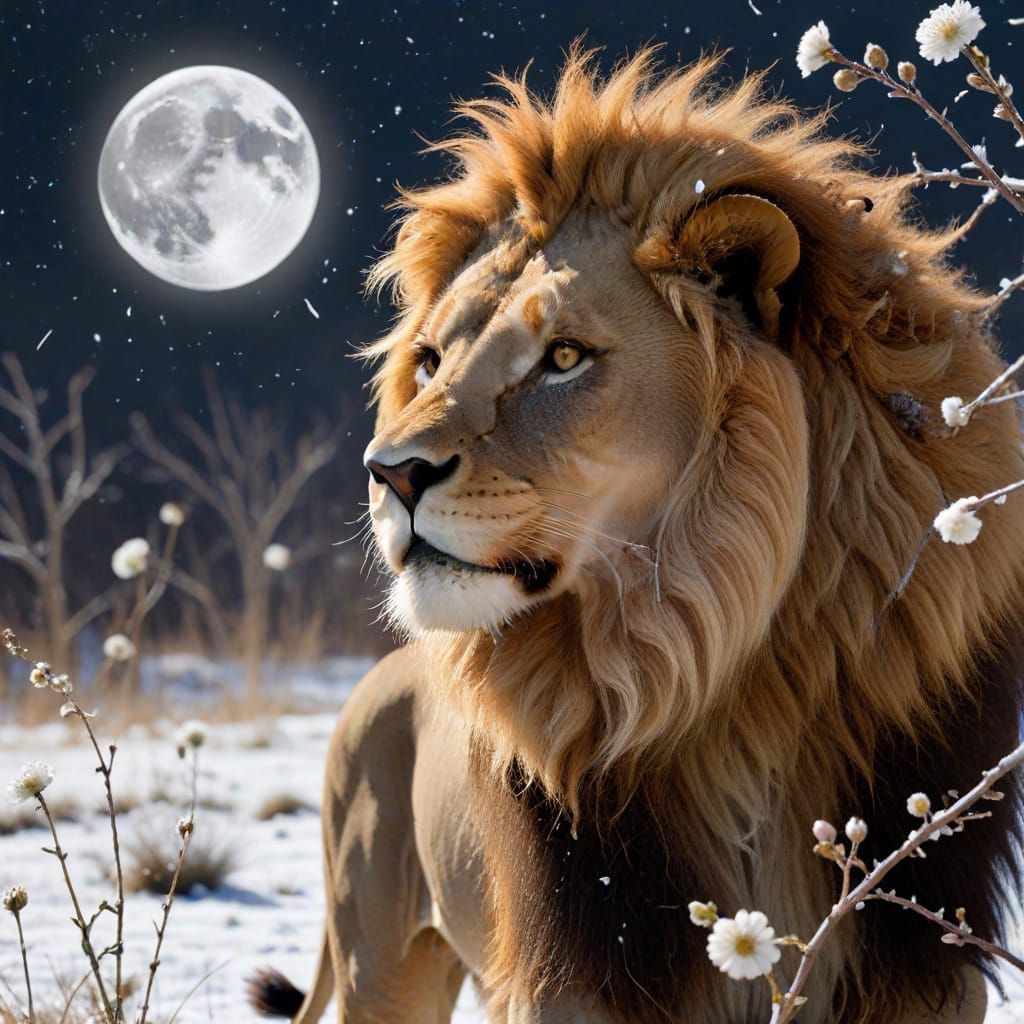 Lion Returns to Winter Wonderland in Whimsical Style