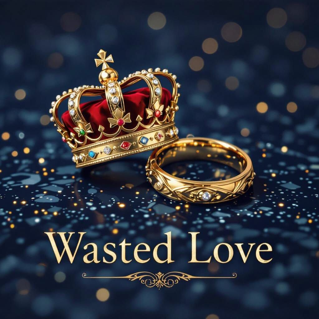 Regal Gold Crown and Ring Intertwined, Symbolizing Wasted Lo...