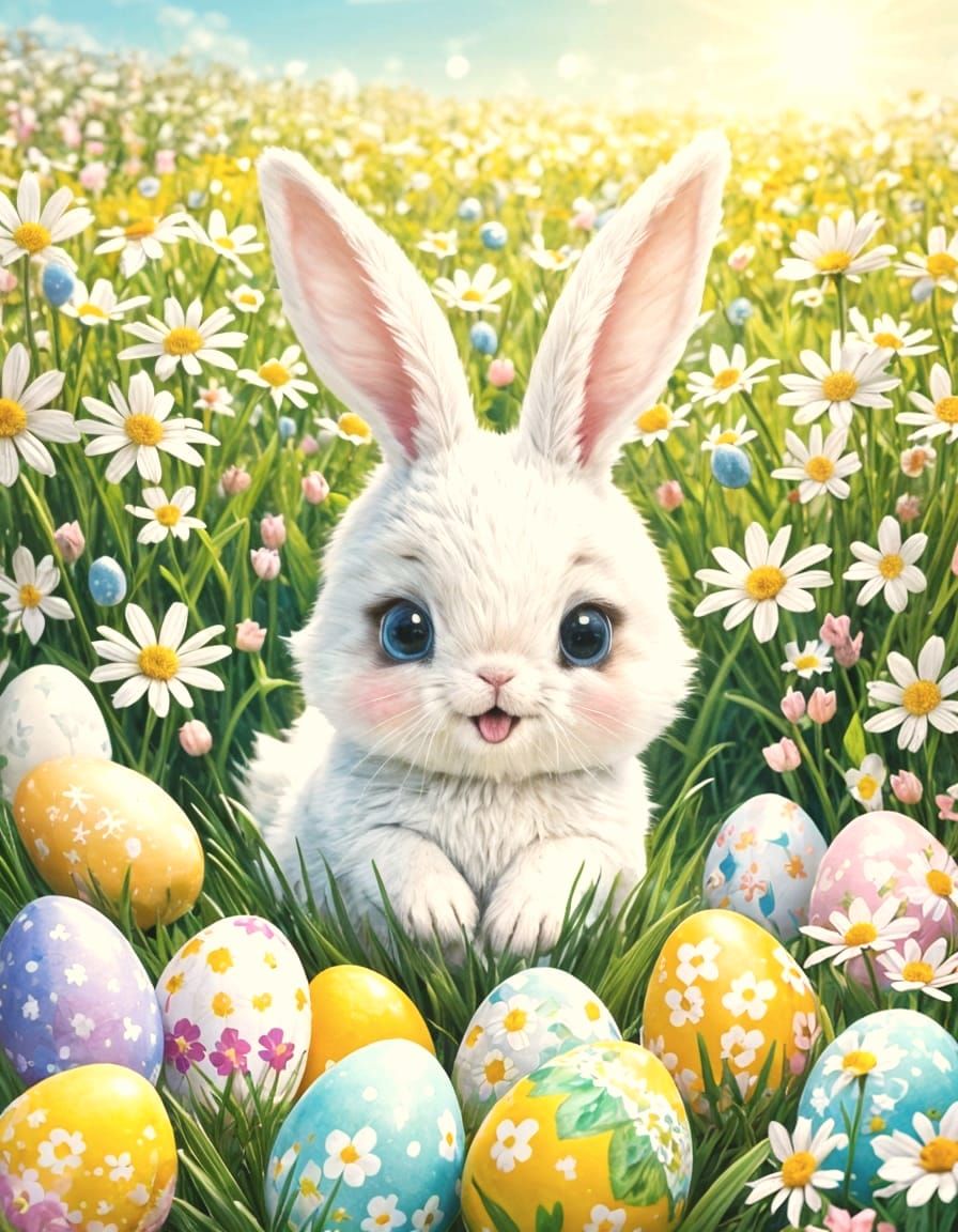 easter bunny, cute, magical