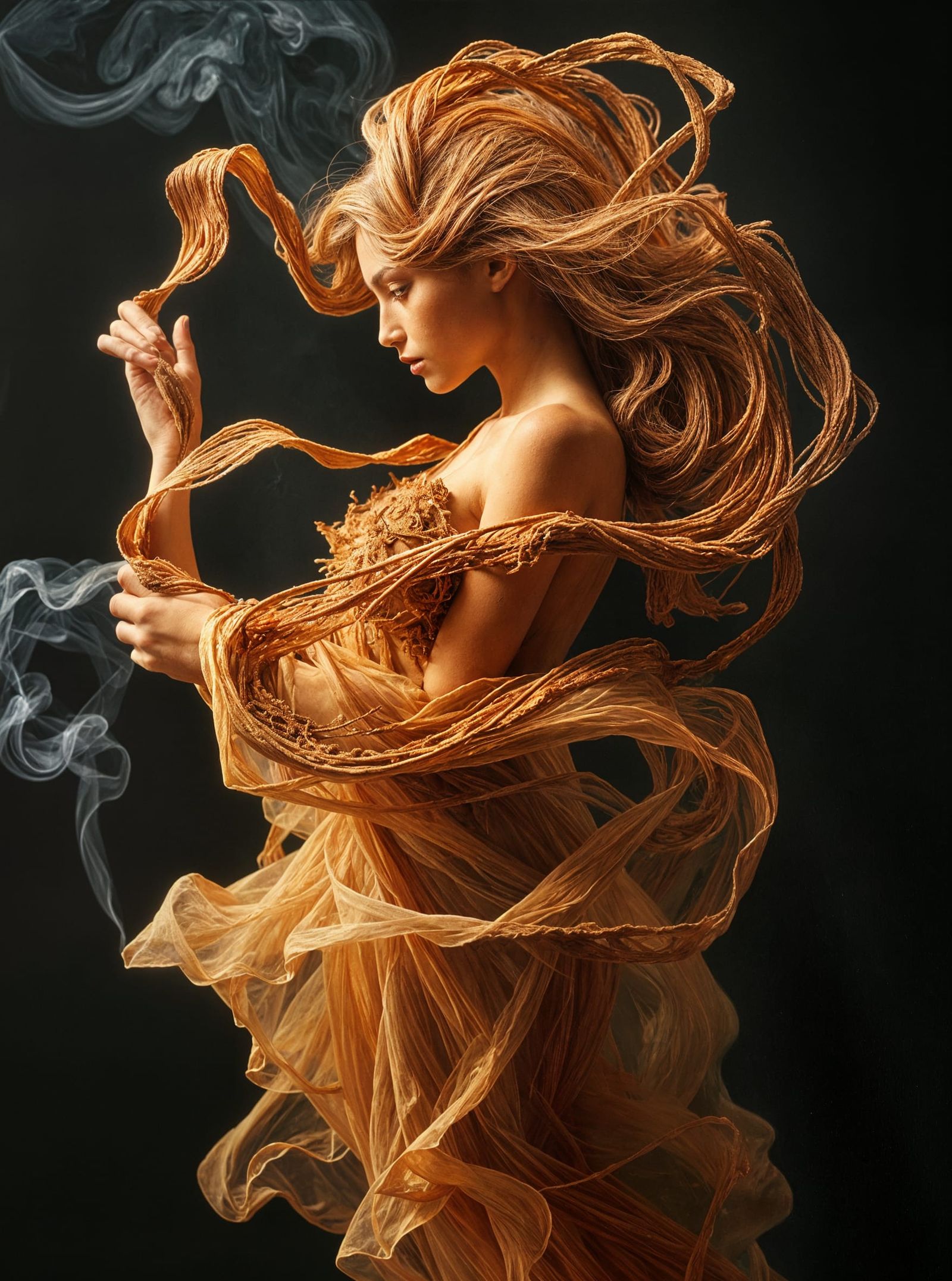 Ethereal Ghost Woman of Cinnamon Swirls