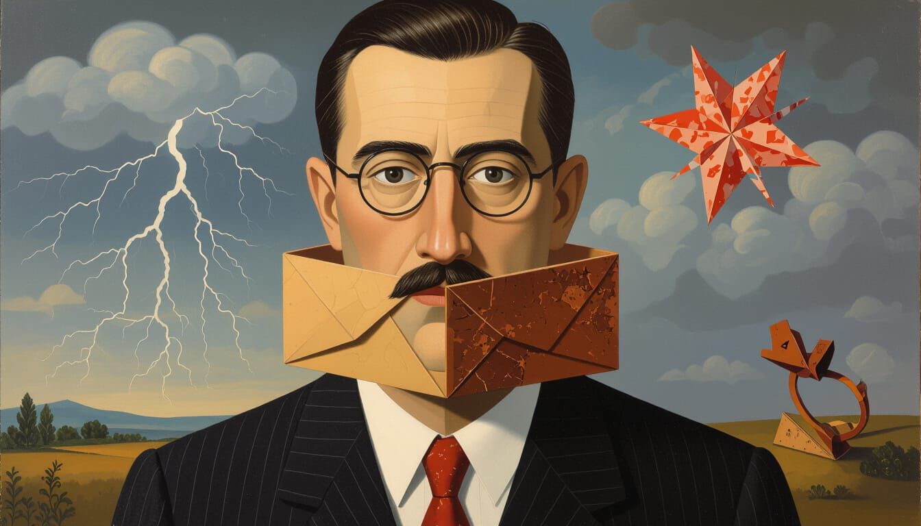 Magritte Opens Pandora's Origami Box with El Greco & Hockney...