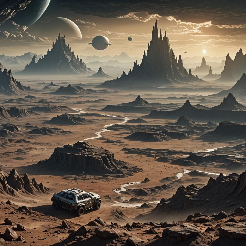 Sci-Fi Alien Landscape Matte Painting