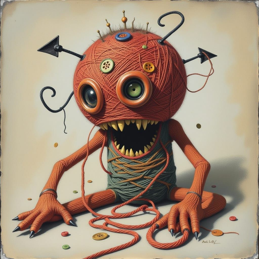 Yarn Monsters in Sunset Meadow