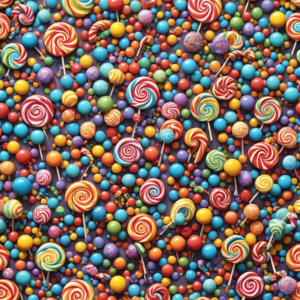 Candy Rainbow in a Vibrant Candy Land