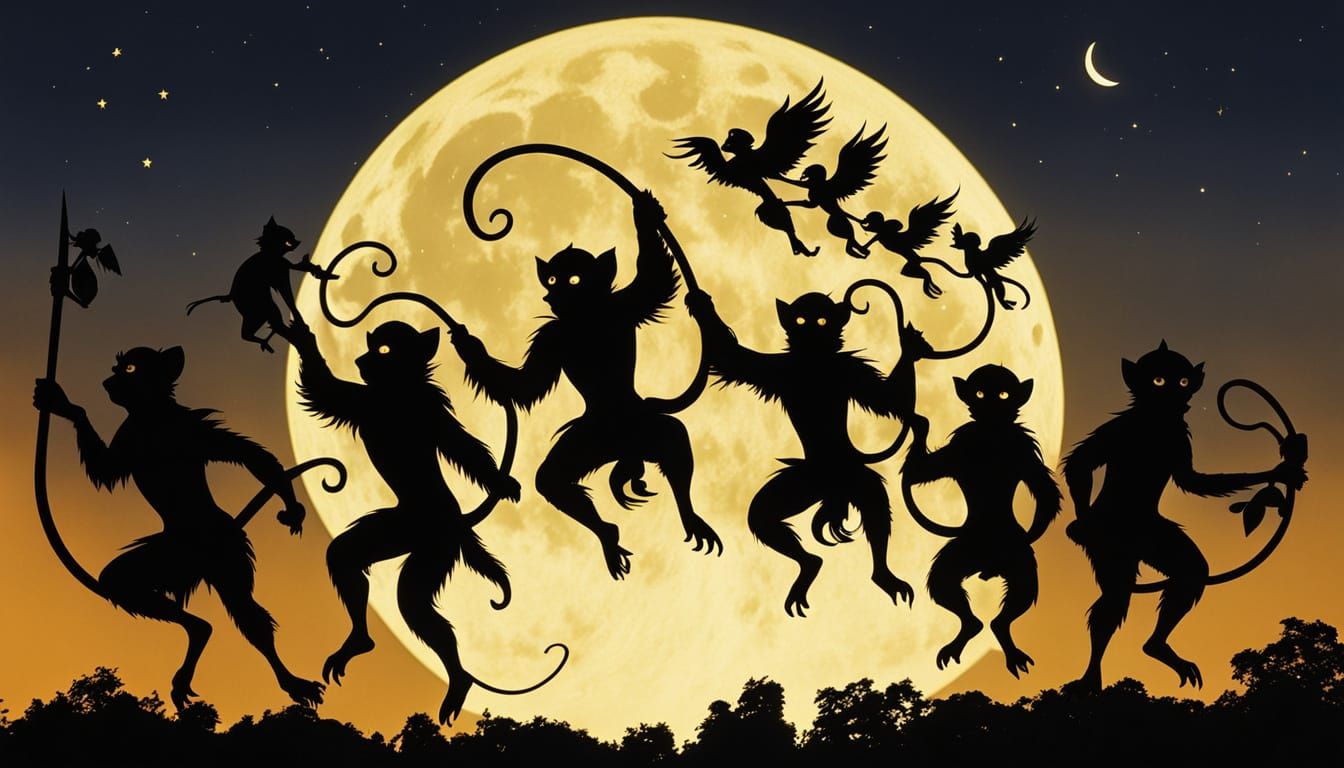 Monkeys in Silhouette: Shadow Puppet Animation