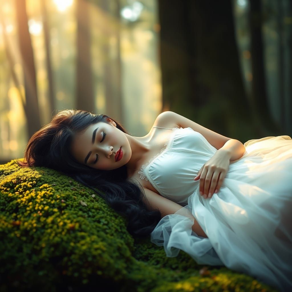 Whimsical Forest Portrait in Dreamlike Style