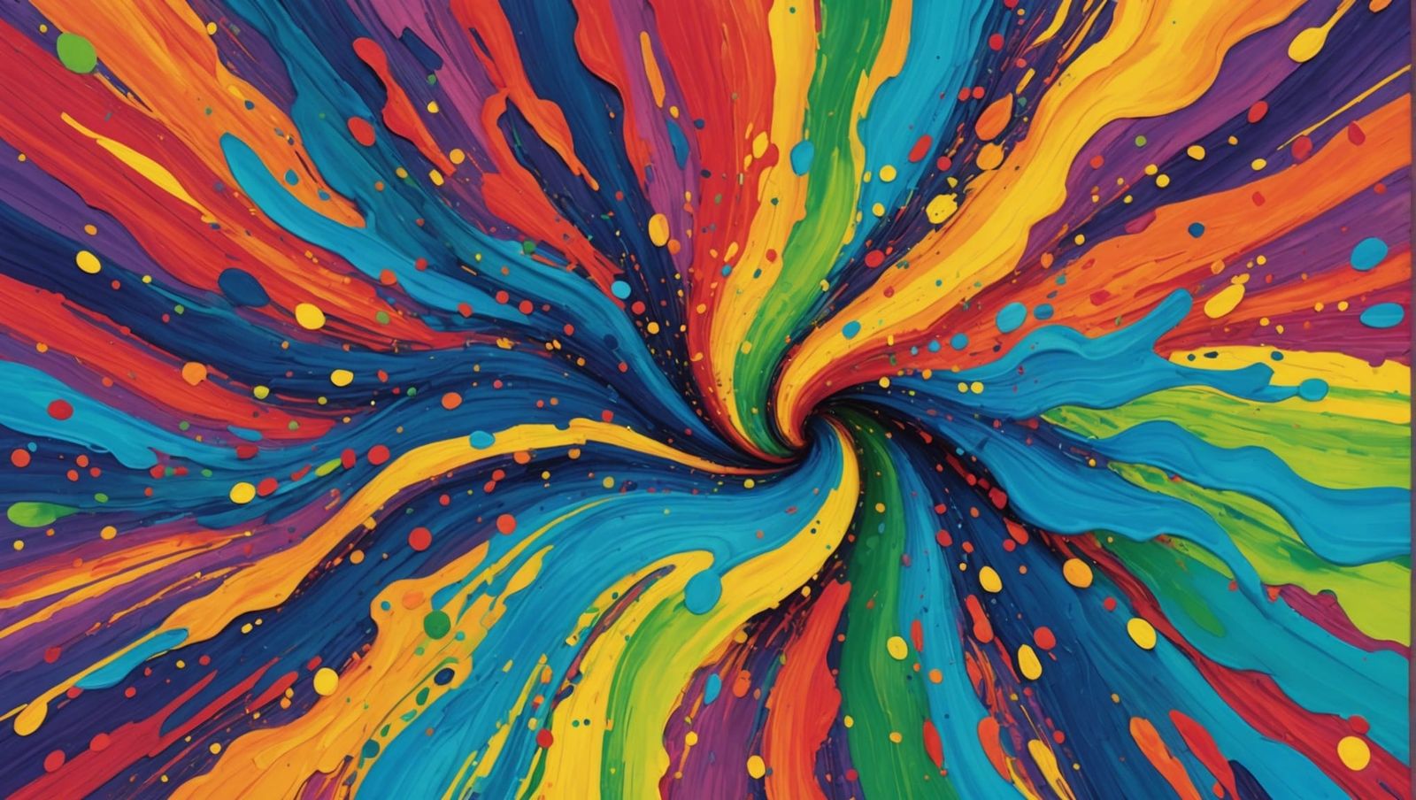 Abstract Digital Deluge in Gouache Style