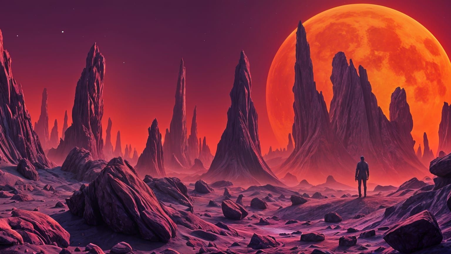 Ethereal Alien World in Vibrant Hues