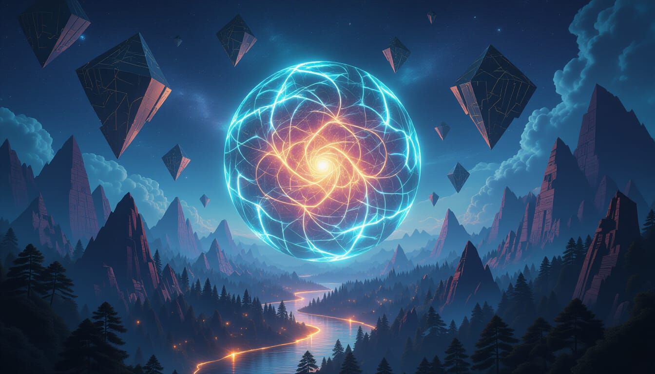 Cosmic Energy Core with Fractal Worlds