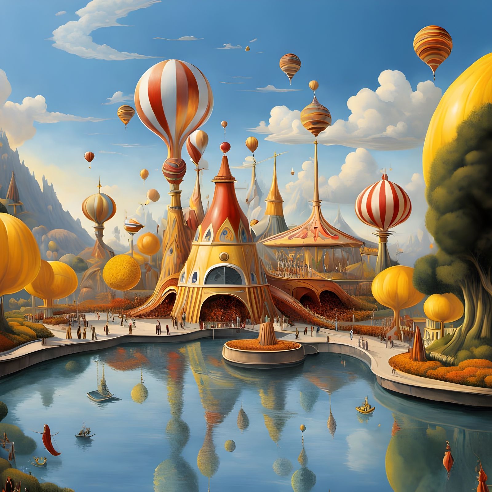 Surreal amusement park