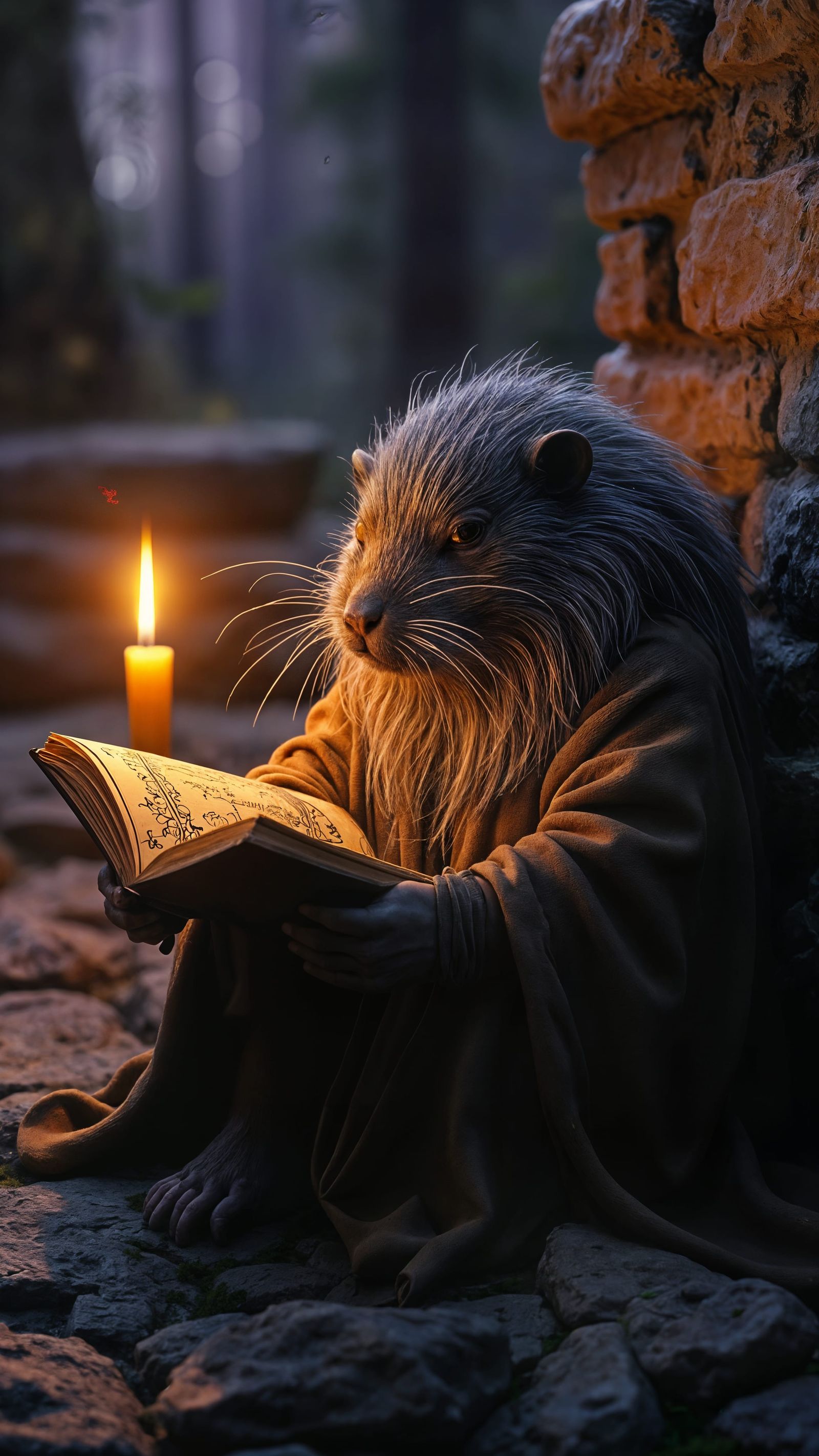 Mole in Candlelight: Dark Fantasy Concept Art