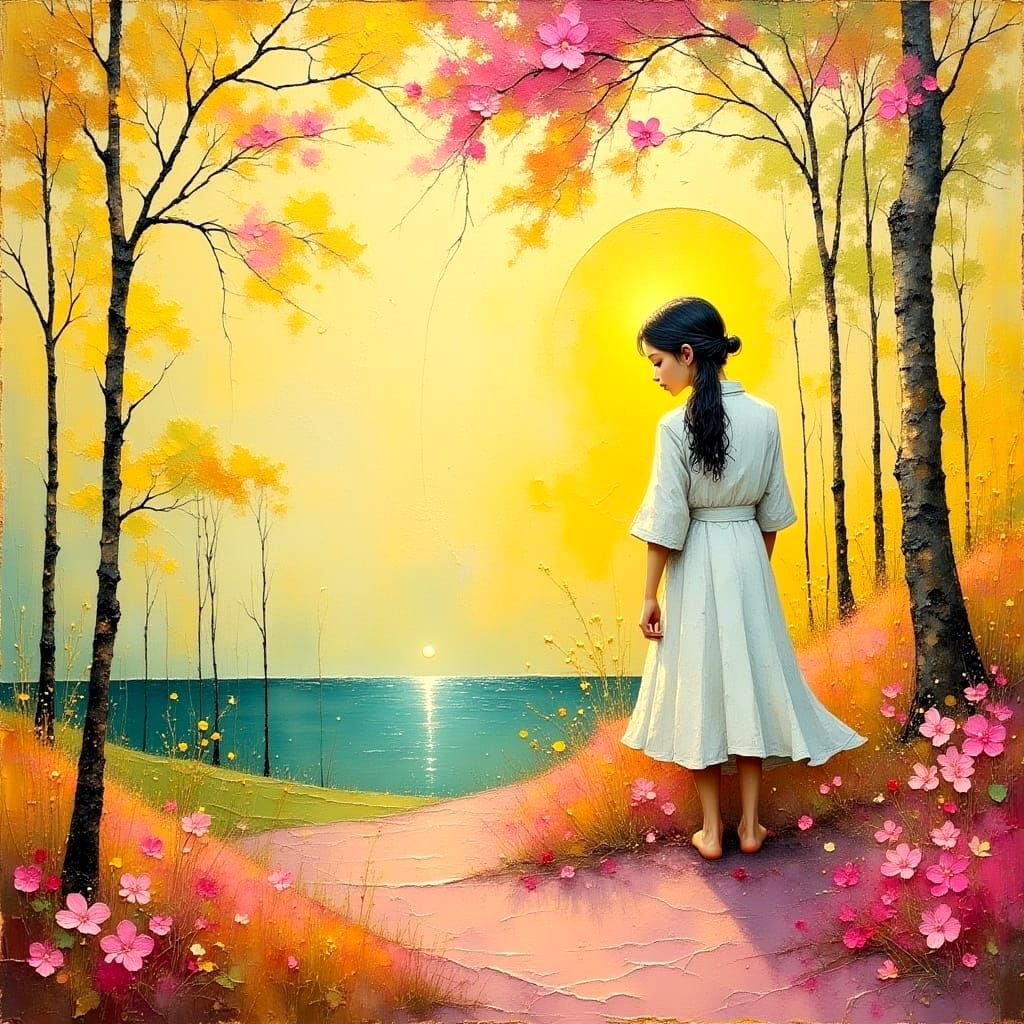 Enchanted Nomad's Dreamer in Vibrant Impasto Oil