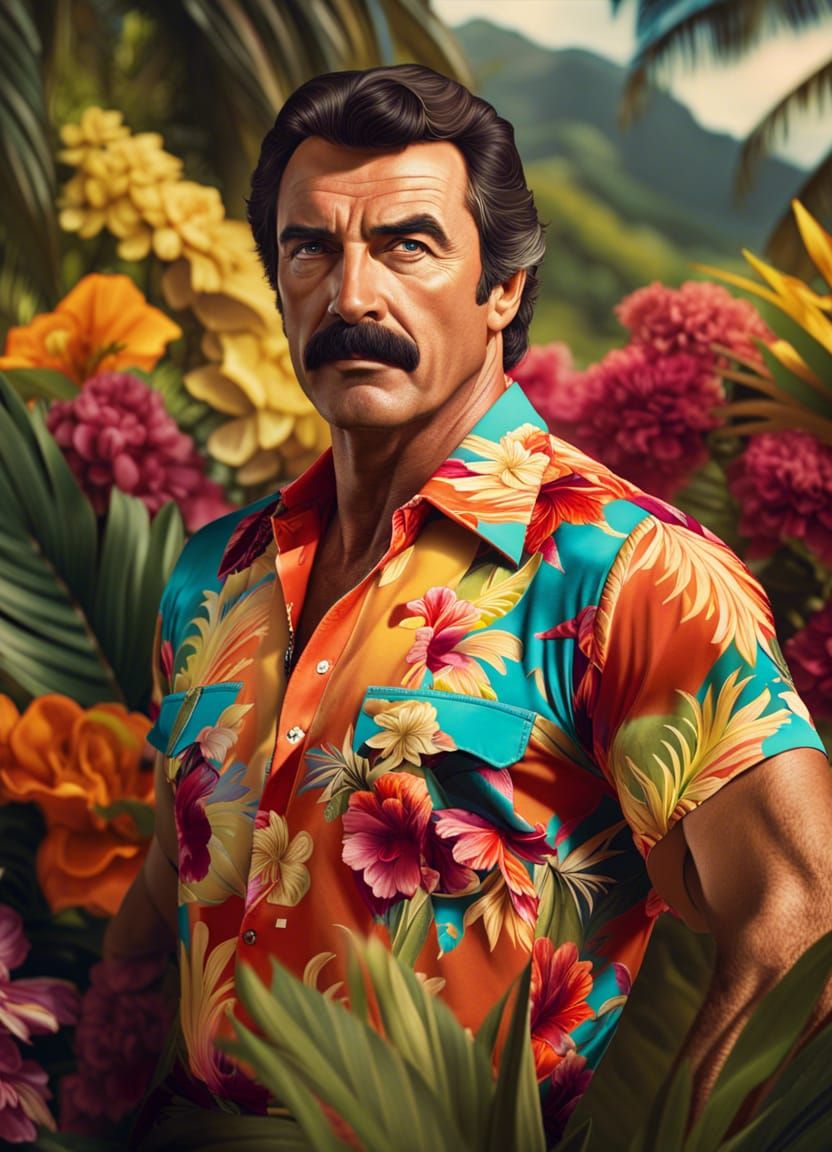 Tom Selleck as Magnum P.I. in Hawaii