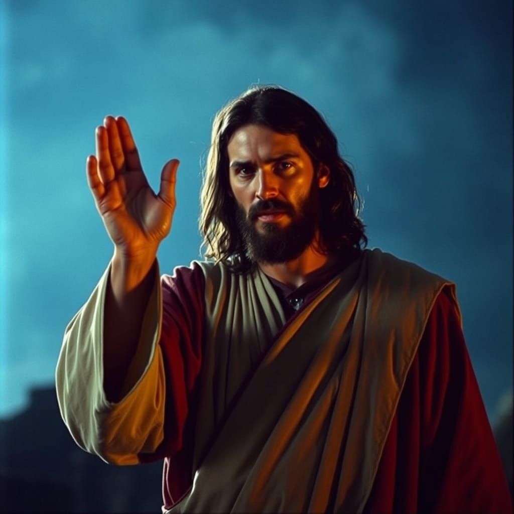 Jesus Christ About to Slap: Cinematic 35mm Film