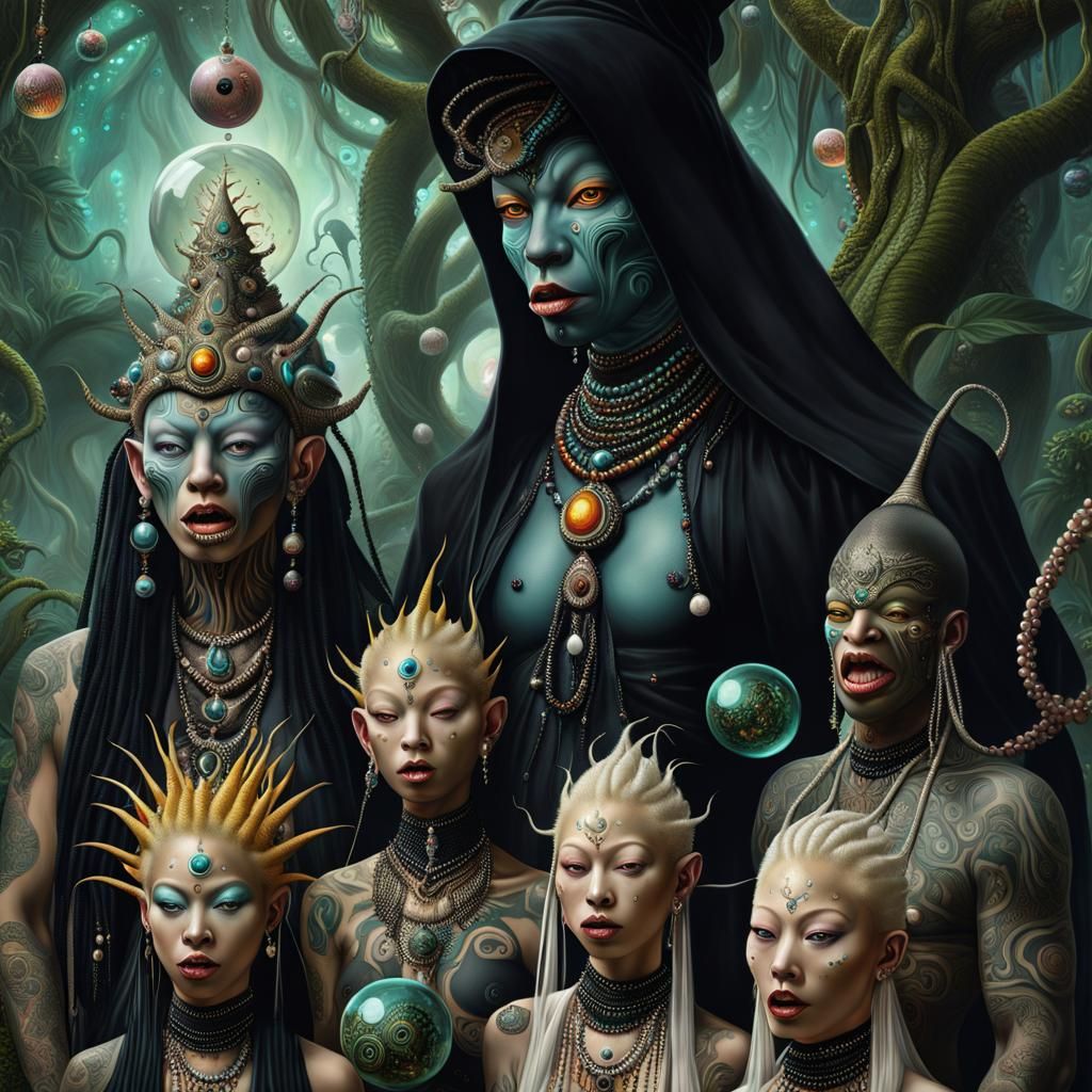Surreal Punk Shaman Dreamscape: Digital Oil Painting