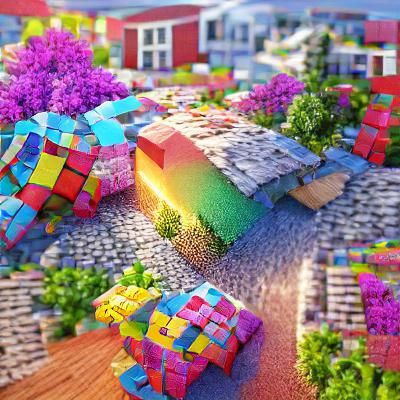 AI Generated Minecraft Landscape