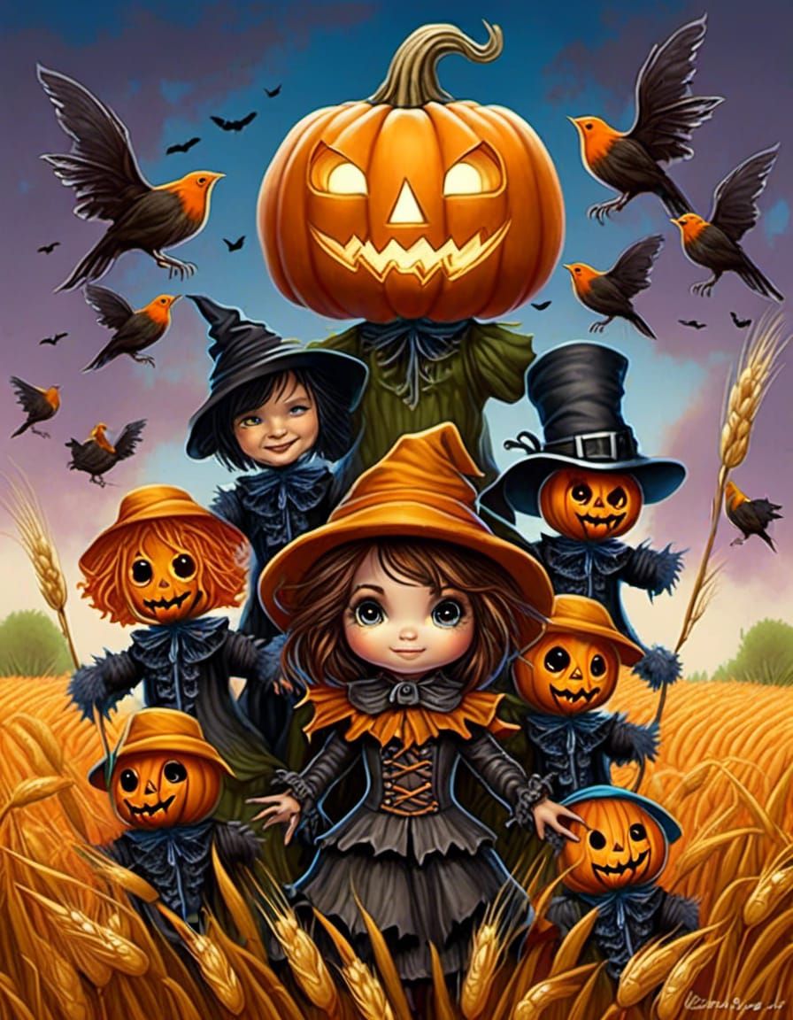 Scarecrow Friends and Pumpkin Heads