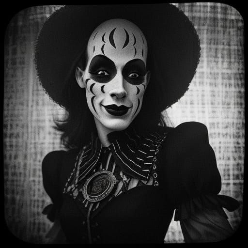 Vintage Freak Show Performers in Black and White Photography