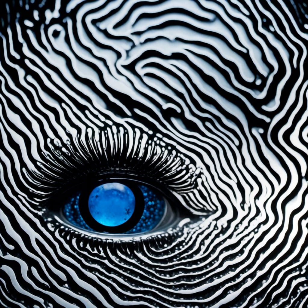 Black Record on Glass in Dark Minimalism Style