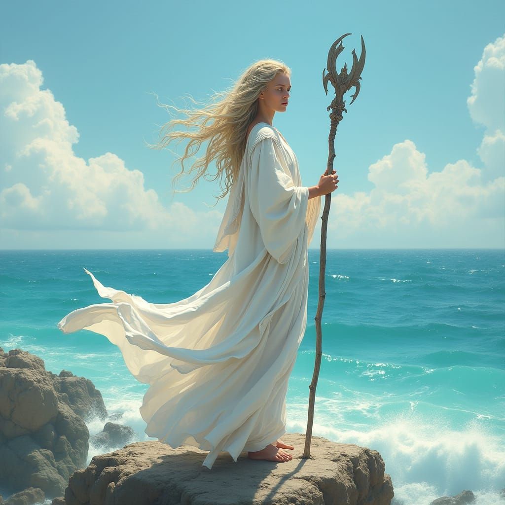 Triton Cleric Goddess of the Ocean's Shore