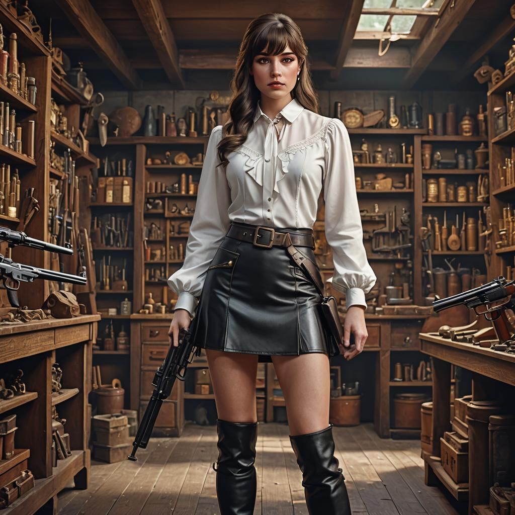 Natalie Mars Sells Guns in Old-Fashioned Shop