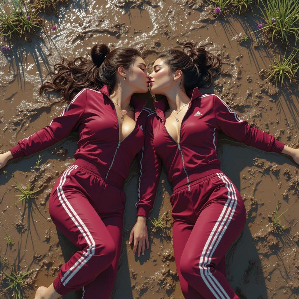 Lesbian Couple Kissing in Mud: A Digital Matte Painting