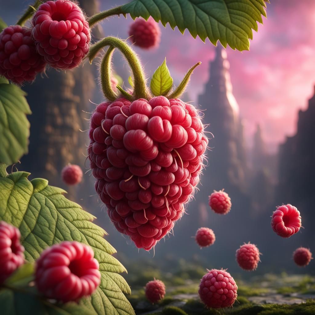 Malicious Raspberry in Detailed Matte Painting