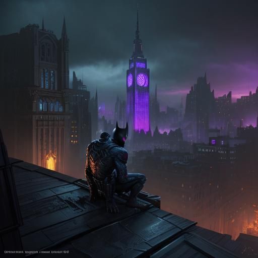 Batman and Spiderman Team Up on Gotham Rooftop