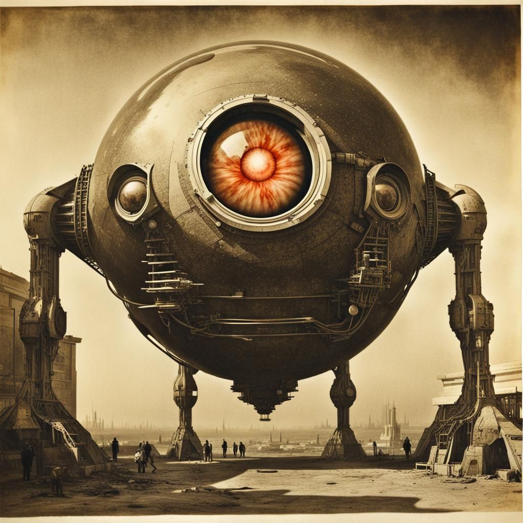 Mechanical Alien Eyeball Monster War Machine