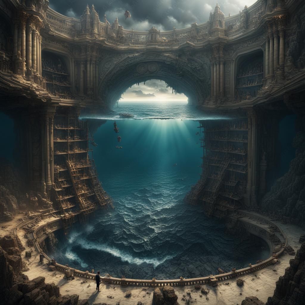 Epic Hole in the Ocean: Digital Matte Painting