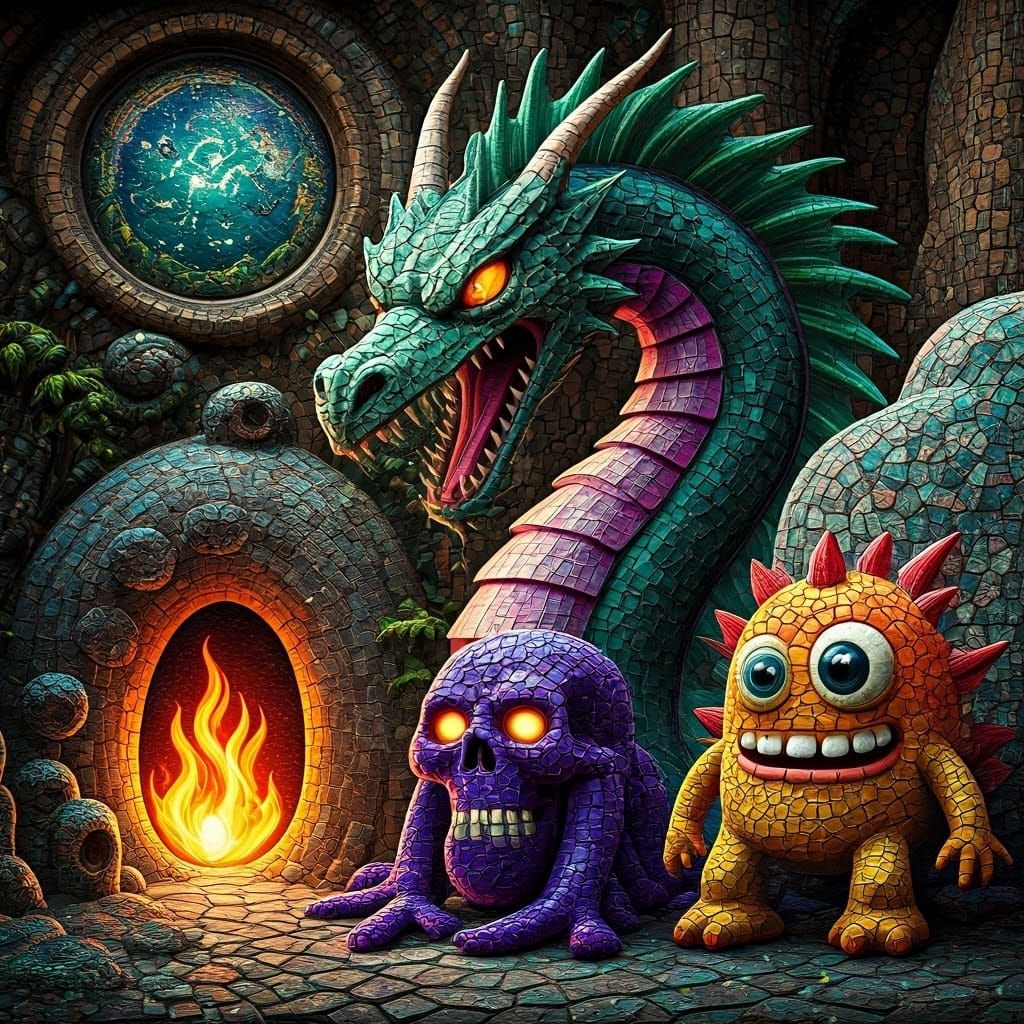Dragons, creatures and monsters