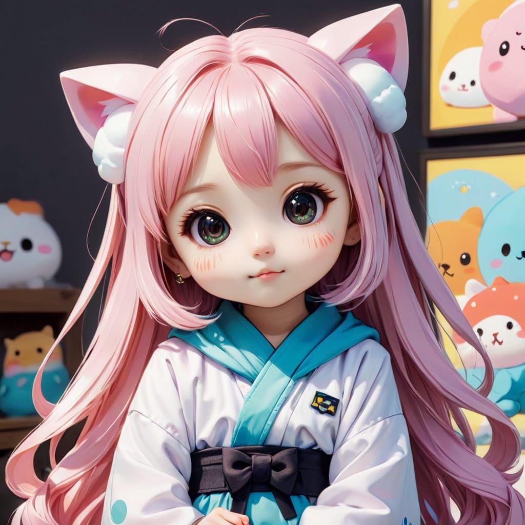 Delightful Kawaii Character Illustration