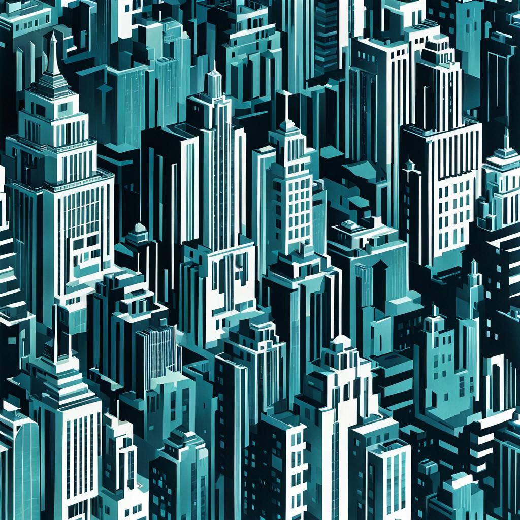 Elegant Art Deco Cityscape