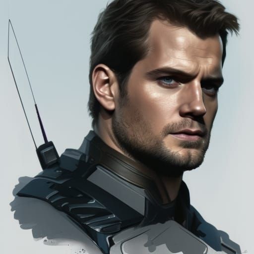 Futuristic Warrior Portrait in Hyperdetailed Style