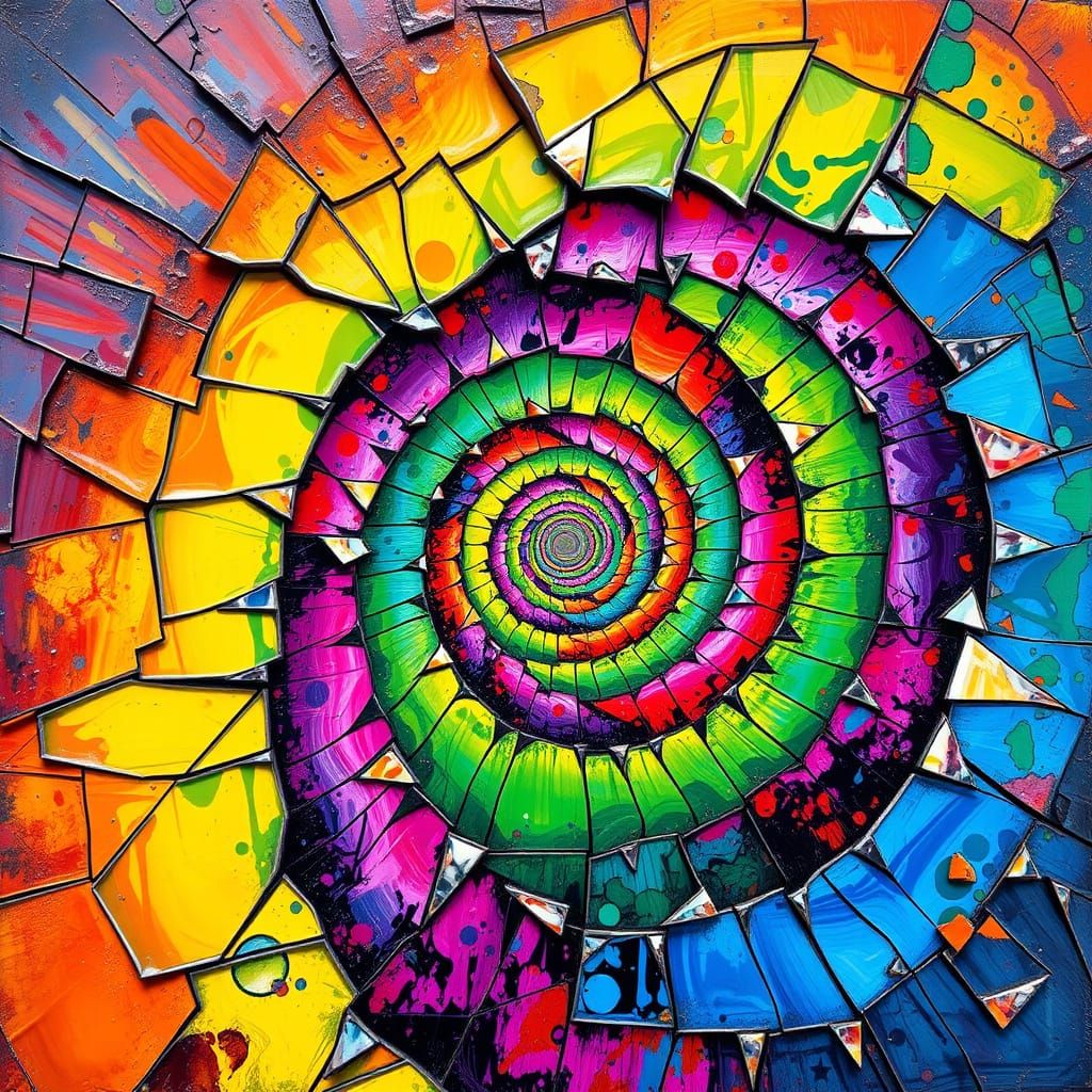 Kaleidoscope Art in Neo-Impressionistic Style