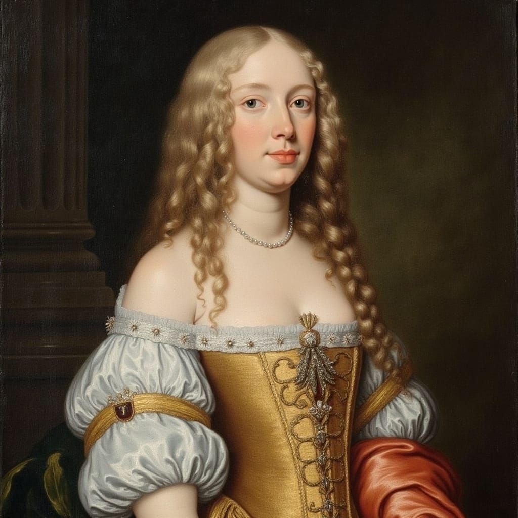 Woman in Sumptuous 17th Century Gown
