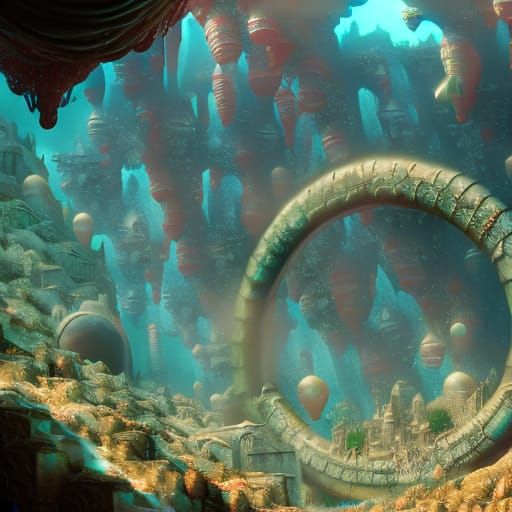 Underwater Bubble City: A Digital Dreamscape