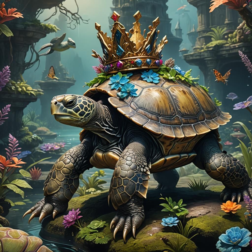 Crowned Turtle Fantasy Concept Art