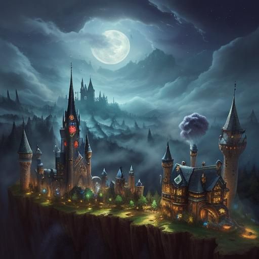 Steampunk Miniature World in Coffee Mug