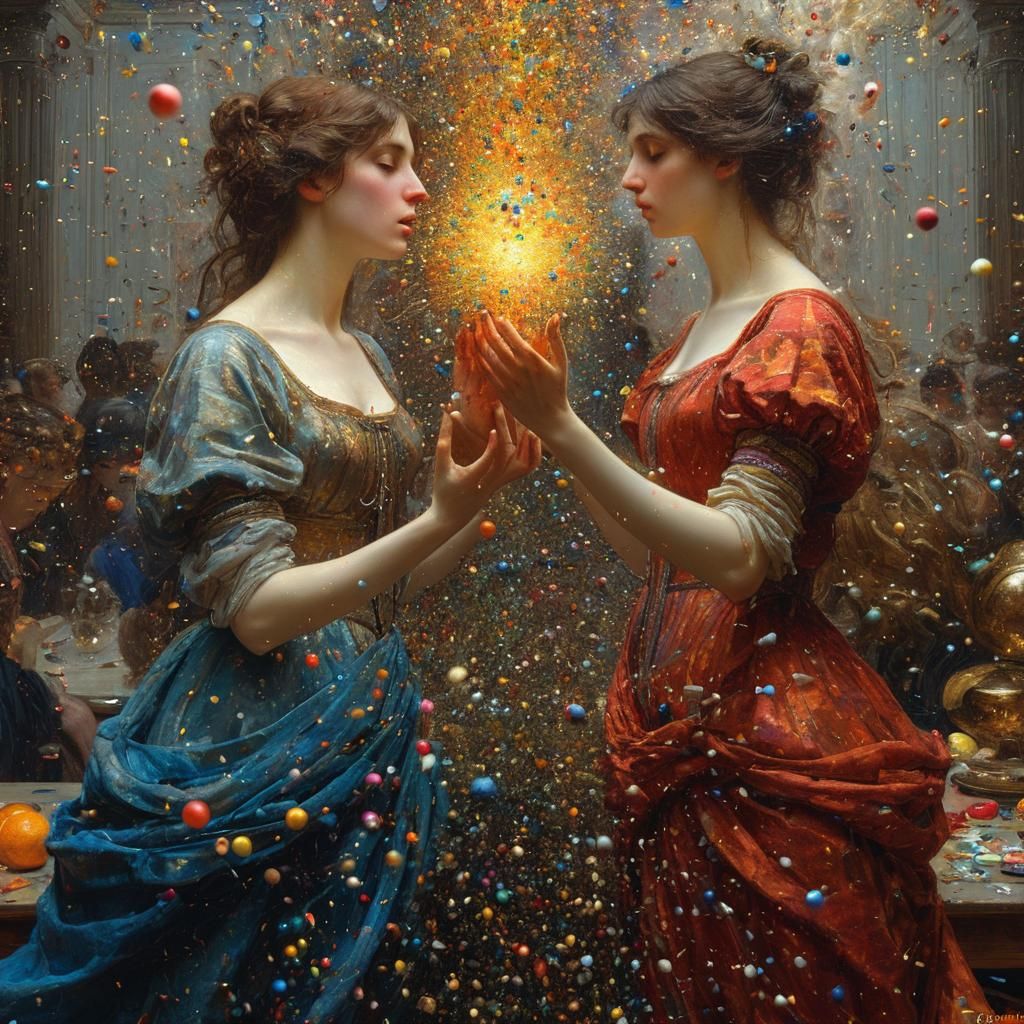 Surreal Zero Sum Game in Hyperrealist Style