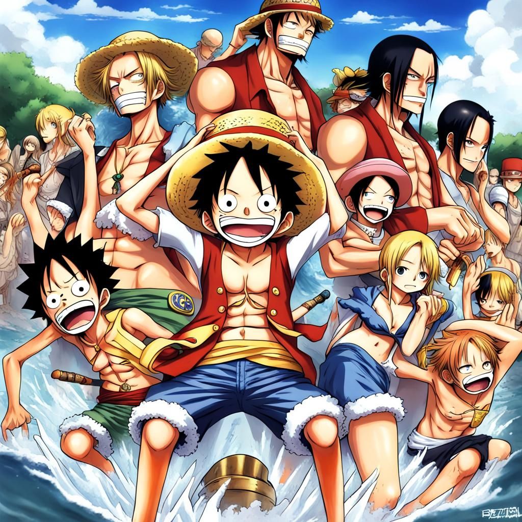 Dynamic Anime Scene in Japanese Manga Style