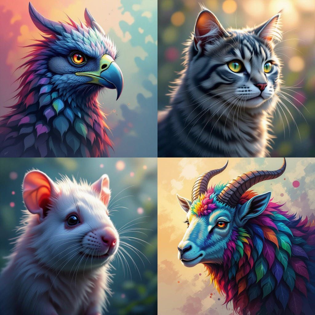 Imposter Animals Captured in Hyperrealistic Splash Art