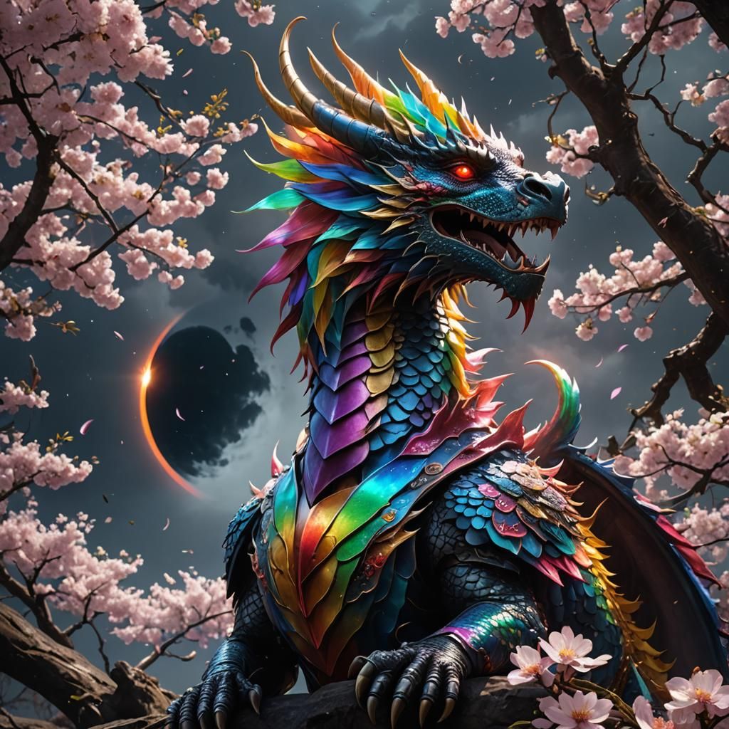 Cherry blossom dragon hears the neighborhood ice cream truck