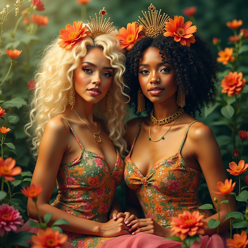 Magical Realism Garden Scene with Natty Ice and Paddie Rice